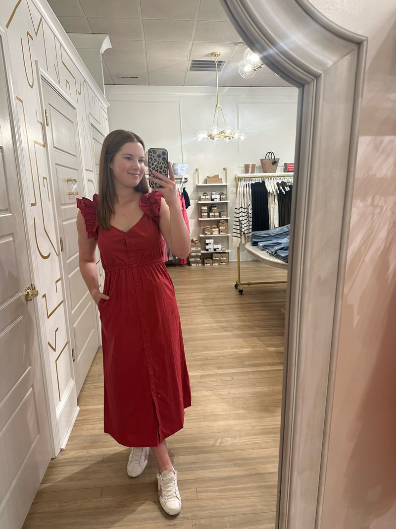 Eleanor Midi Dress | Jester Red