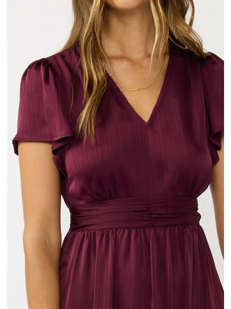 merlot midi dress Della Merlot Midi Dress
