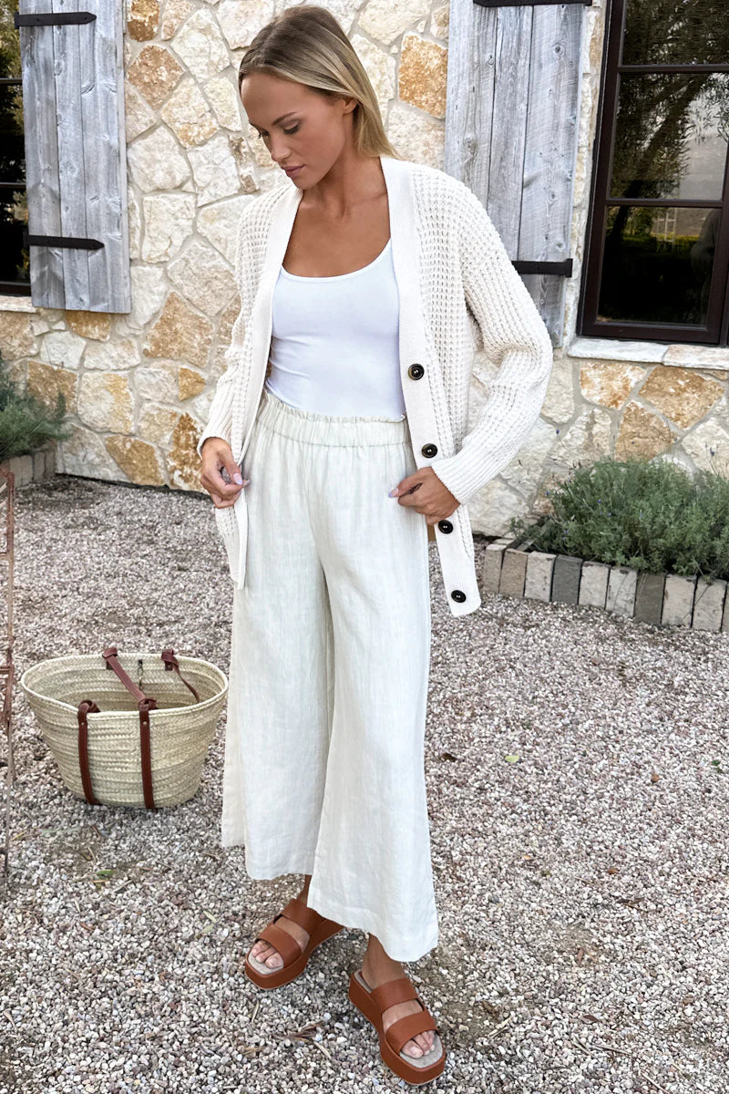 Pull on Pant | Arctic Wolf Linen