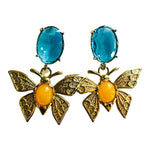 Butterfly Jewel Earrings | Yellow