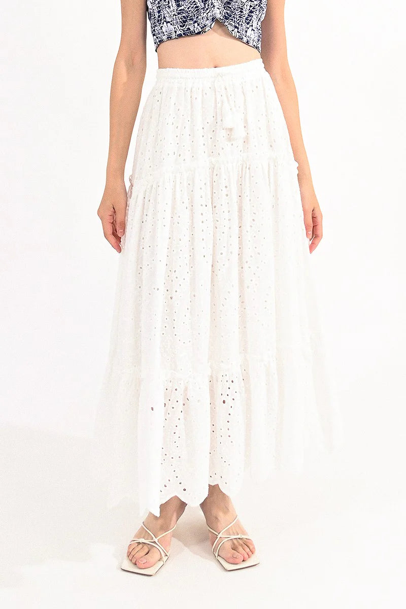 English Lace Skirt | White