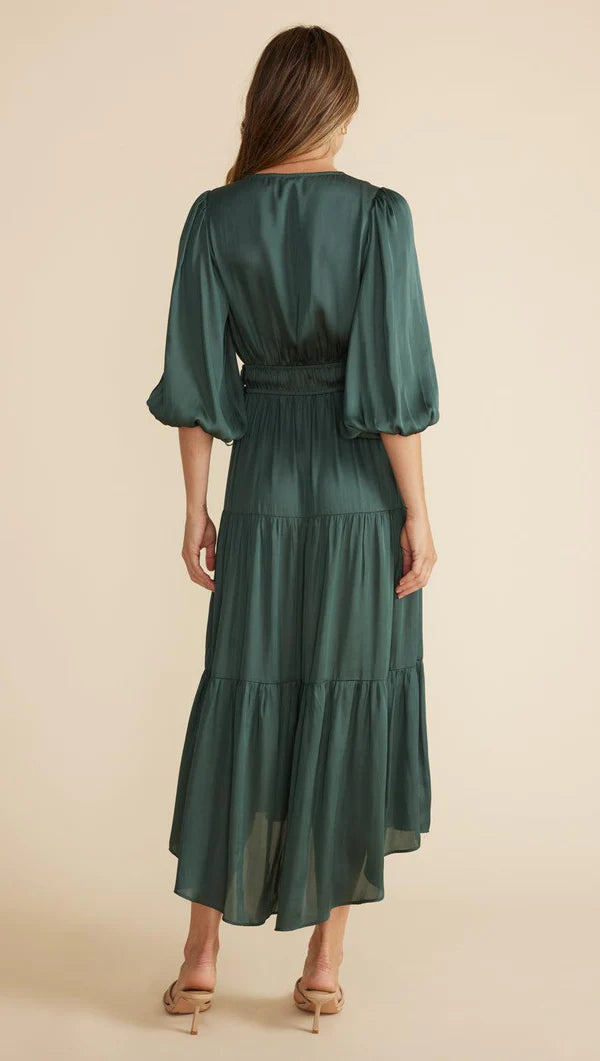 Anya Wrap Front Midi Dress | Emerald belletique Anya Wrap Front Midi Dress | Emerald belletique