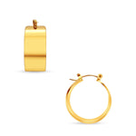 Lia Wide Hoop Earrings | Gold