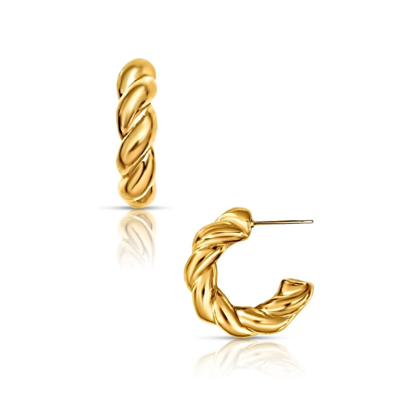 Saige Twist Mini Hoop Earrings