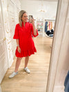 Mary Dress | Parisian Red