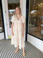 Sophie Midi Dress | Natural Rose