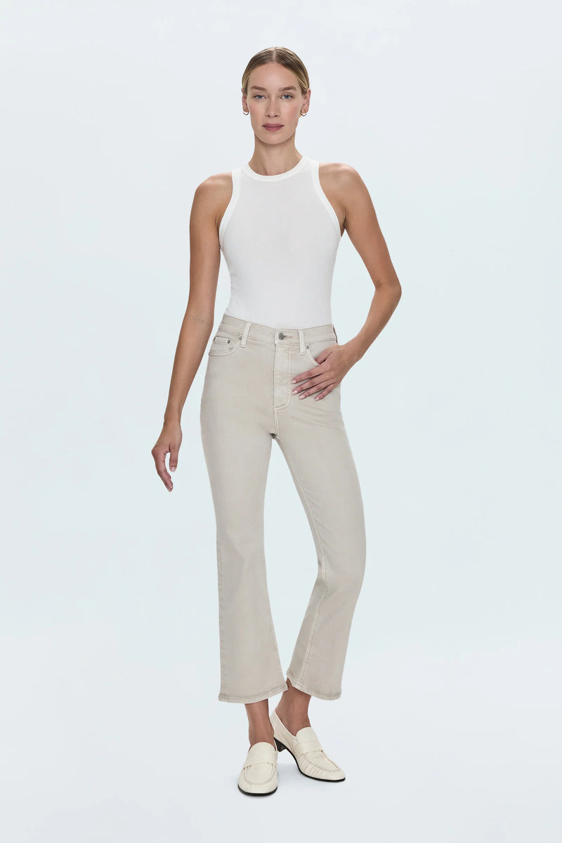 Lennon High Rise Crop Boot | Stone