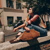 Baylee Grommet Ballet Flats | Dk Brown Perforated Suede