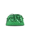 Woven Cloud Clutch | Metallic Green