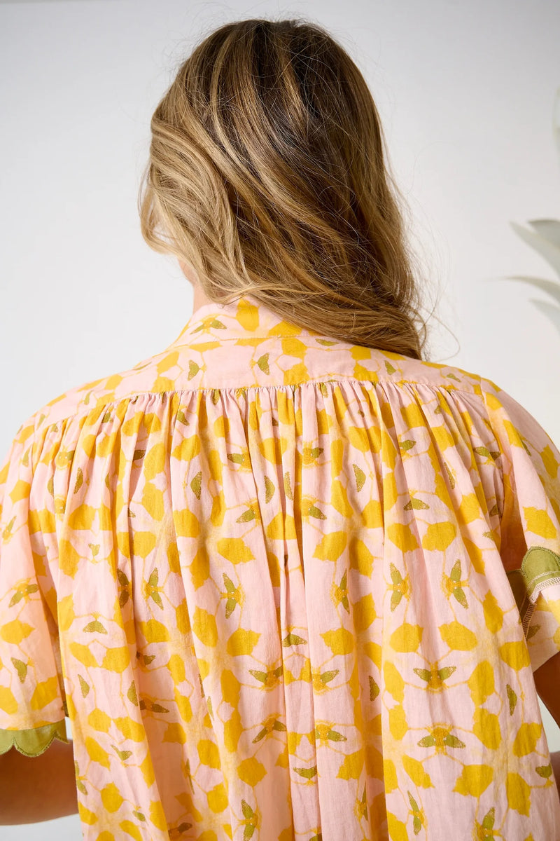 Parham Blouse | Orange Azalea