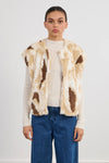 Faux Fur Vest | Beige