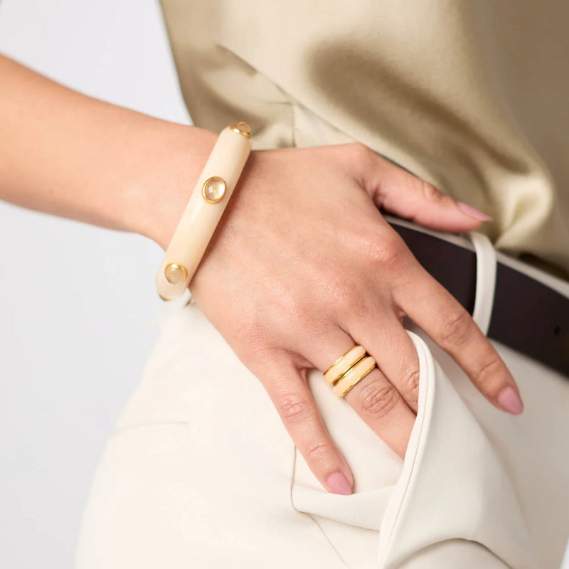 Carnaby Stone Bangle | Ivory