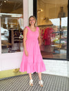 Tiered Midi Dress | Punch
