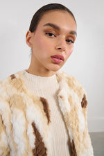 Faux Fur Vest | Beige
