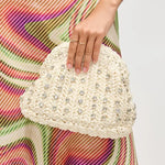 Gwendolyn Straw Clutch | Ivory