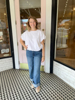 Bubble Hem Top | White