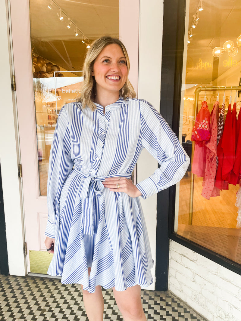 Striped Blues Dress