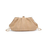 Triana Straw Frame Clutch | Natural