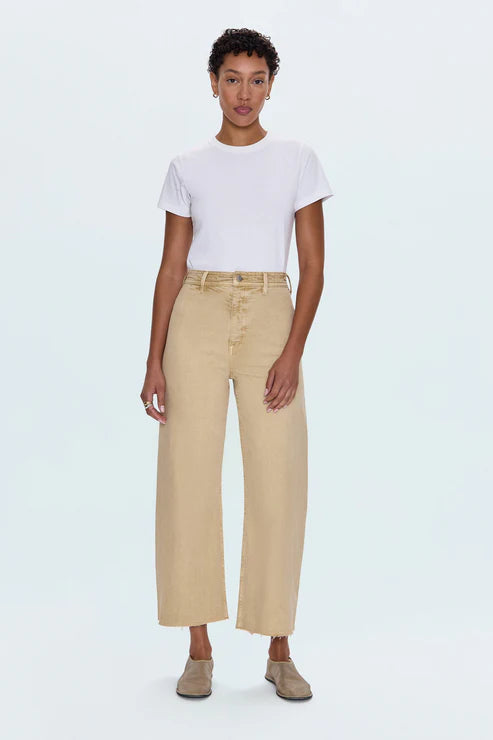 Penny Crop High Rise Wide Leg | Sand Dollar