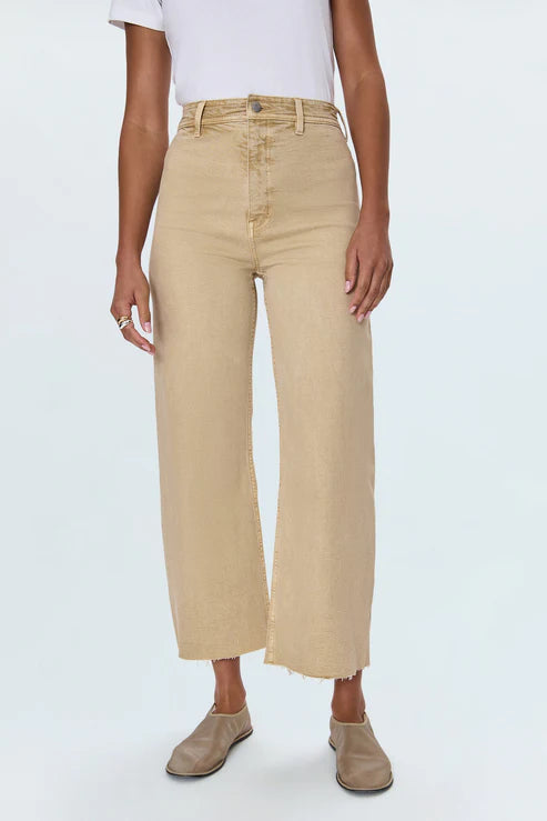 Penny Crop High Rise Wide Leg | Sand Dollar