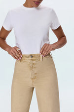 Penny Crop High Rise Wide Leg | Sand Dollar