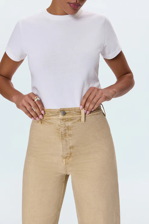 Penny Crop High Rise Wide Leg | Sand Dollar