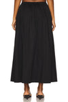 Noelle Poplin Maxi Skirt | Noir