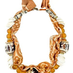 Beaded Bandana Necklace | Batik Sand