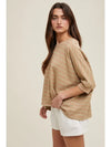 Striped Dolman Top | Mocha + Mint