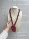 African Trade Bead Necklace | Burgundy