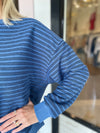 Striped Pullover | Navy