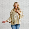 Audrey Vegan Leather Top | Champagne