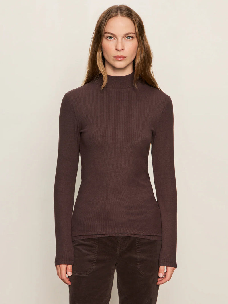 Long Sleeve Mock Neck Essential Top | Semi Sweet