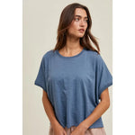 Navy Slub Knit Tee