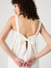 Cotton Square Neck Midi Dress Summer White