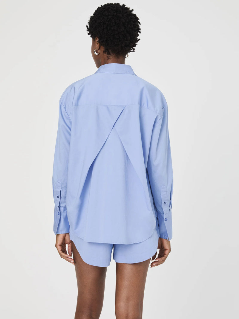 Alexix Cotton Oversized Shirt | Oxford Blue