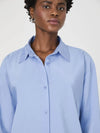 Alexix Cotton Oversized Shirt | Oxford Blue