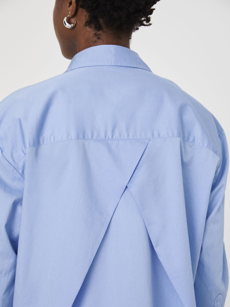 Alexix Cotton Oversized Shirt | Oxford Blue
