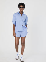 Alexis Cotton Drawstring Shorts | Oxford Blue
