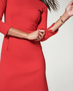 The Perfect A-line 3/4 Sleeve Dress | Spanx True Red