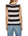 Soft V-Neck Shell | Chalk/Black Stripe
