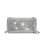 Kiki Silver Small Crossbody Rhinestone Bag