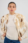 Faux Fur Vest | Beige
