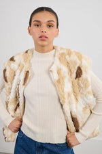 Faux Fur Vest | Beige