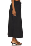 Noelle Poplin Maxi Skirt | Noir