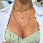 Zayla Cross Pendant Enamel Beaded Necklace