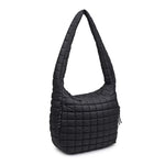 Leda Quilted Nylon Puffer Hobo | Black