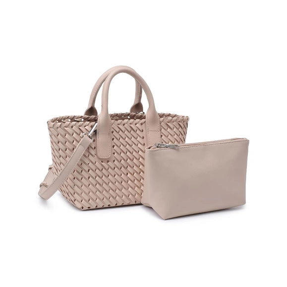 Paisley Woven Crossbody | Almond