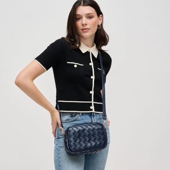 Maddie Woven Crossbody | Midnight