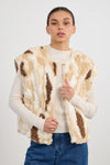 Faux Fur Vest | Beige